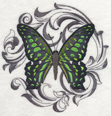 Green Spotted Triangle with Baroque Background