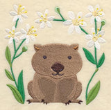 Wombat and Pretty Grass-flag