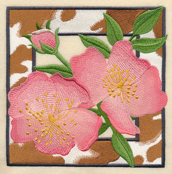 Rustic Wild Roses Square