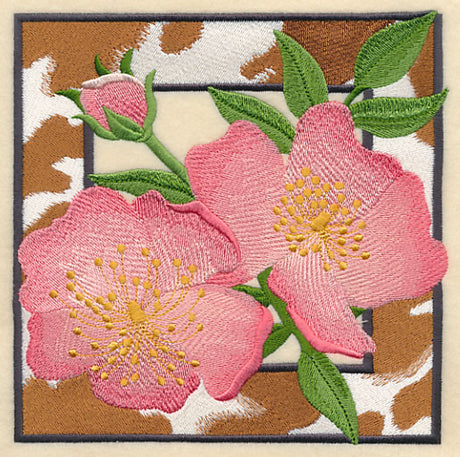 Rustic Wild Roses Square