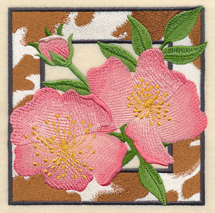 Rustic Wild Roses Square