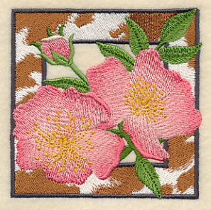 Rustic Wild Roses Square