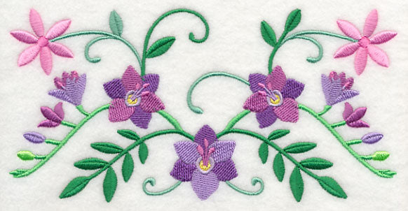 Spring Flower Bouquet Border