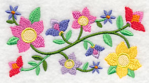 Bursting into Bloom Border