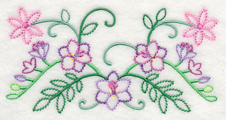 Spring Flower Bouquet Border (Vintage)