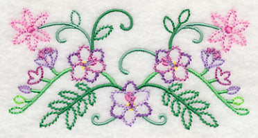 Spring Flower Bouquet Border (Vintage)