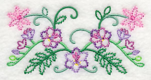 Spring Flower Bouquet Border (Vintage)