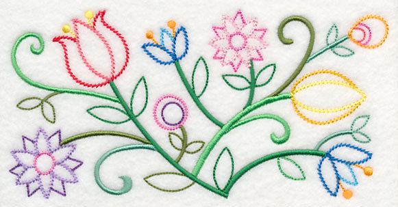 Ballet of Blooms Border (Vintage)