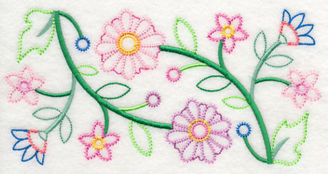 Glorious Garden Blooms Border (Vintage)