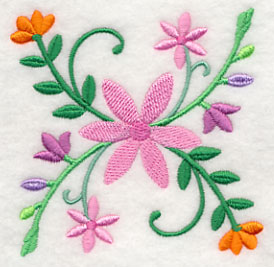 Spring Flower Bouquet Corner