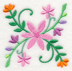 Spring Flower Bouquet Corner