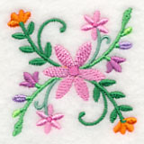 Spring Flower Bouquet Corner