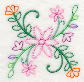 Spring Flower Bouquet Corner (Vintage)