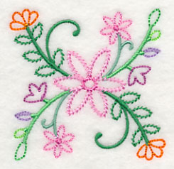 Spring Flower Bouquet Corner (Vintage)