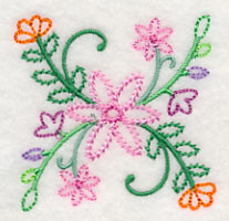 Spring Flower Bouquet Corner (Vintage)