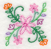 Spring Flower Bouquet Corner (Vintage)