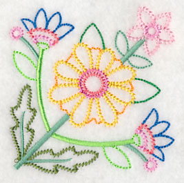 Glorious Garden Blooms Corner (Vintage)