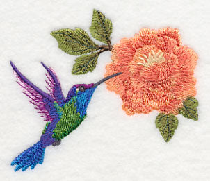 Chinoiserie Magnificent Hummingbird - Bird & Flowers