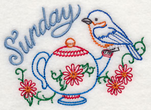 Tea Time Bird on Sunday (Vintage)