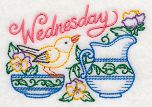 Tea Time Bird on Wednesday (Vintage)