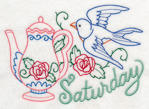 Tea Time Bird on Saturday (Vintage)