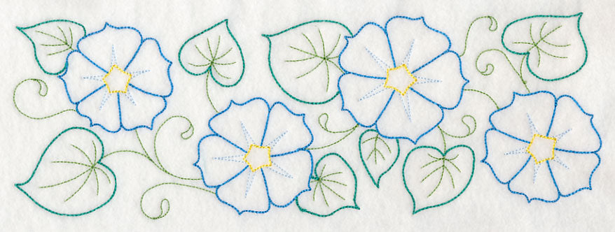 Blooming Morning Glory Border (Vintage)