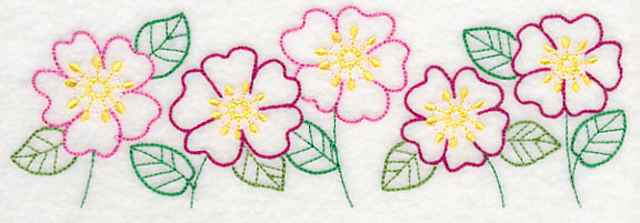 Bright Prairie Rose Border (Vintage)