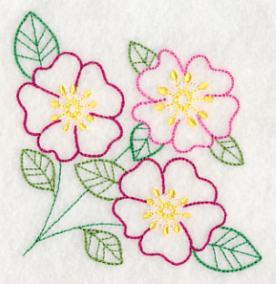 Bright Prairie Rose Corner (Vintage)