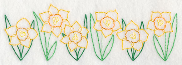 Delightful Daffodil Border (Vintage)