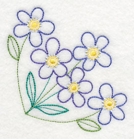 Charming Forget-Me-Not Corner (Vintage)