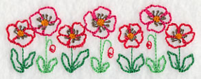 Playful Poppy Border (Vintage)