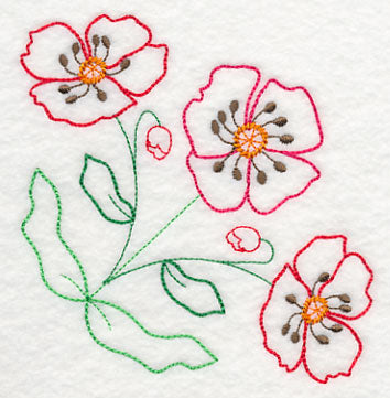 Playful Poppy Corner (Vintage)