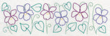 Whimsical Wood Violet Border (Vintage)