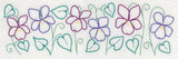 Whimsical Wood Violet Border (Vintage)