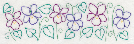 Whimsical Wood Violet Border (Vintage)