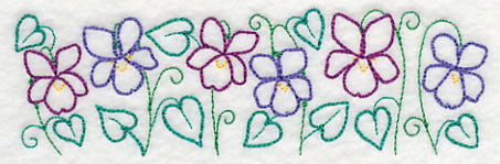 Whimsical Wood Violet Border (Vintage)