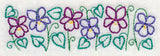 Whimsical Wood Violet Border (Vintage)