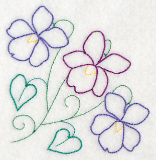 Whimsical Wood Violet Corner (Vintage)