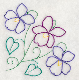 Whimsical Wood Violet Corner (Vintage)