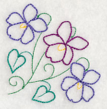 Whimsical Wood Violet Corner (Vintage)