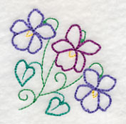 Whimsical Wood Violet Corner (Vintage)