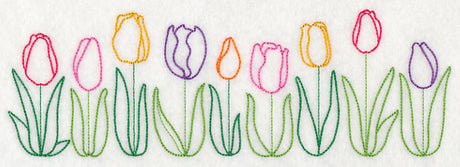 Colorful Tulip Border (Vintage)