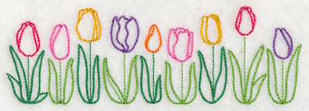 Colorful Tulip Border (Vintage)