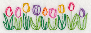 Colorful Tulip Border (Vintage)