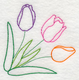 Colorful Tulip Corner (Vintage)