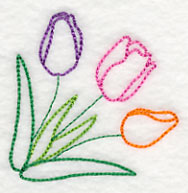 Colorful Tulip Corner (Vintage)