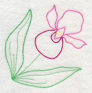 Lovely Lady's Slipper Corner (Vintage)