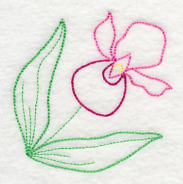 Lovely Lady's Slipper Corner (Vintage)