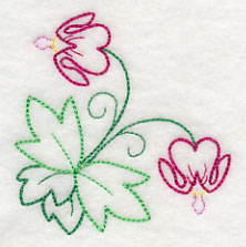 Delicate Bleeding Heart Corner (Vintage)