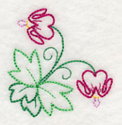 Delicate Bleeding Heart Corner (Vintage)